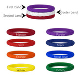 Build Your Own Stackable Silicone Ring Set Rope White Center